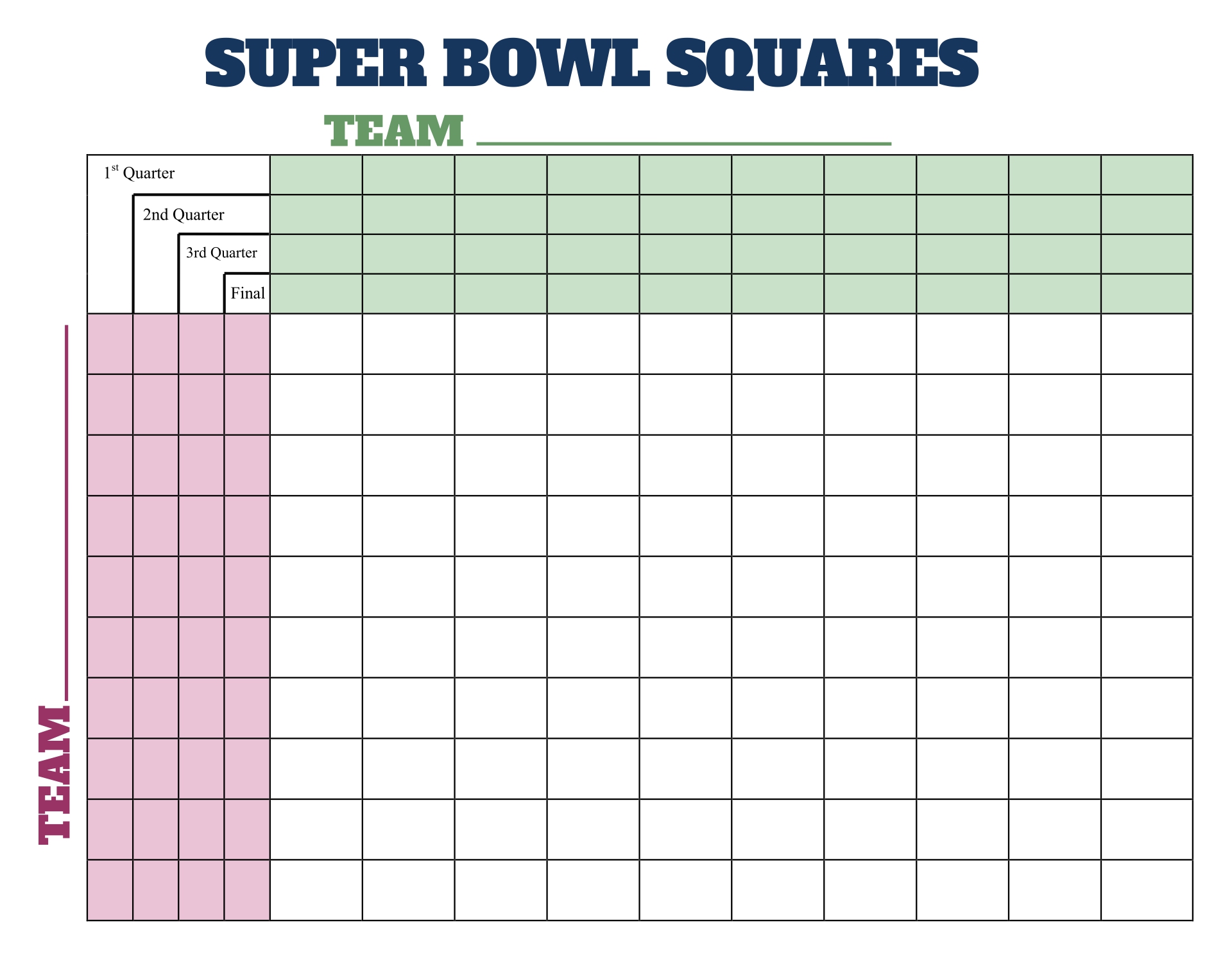 8 Best Images Of Super Bowl Football Squares Printable Super Bowl 