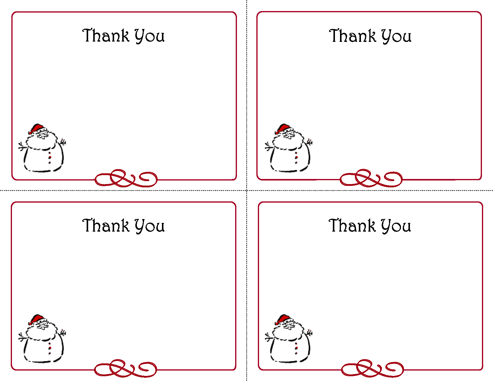 5 Best Images Of Free Printables Thank You Card Template Blank Thank You Card Templates Free