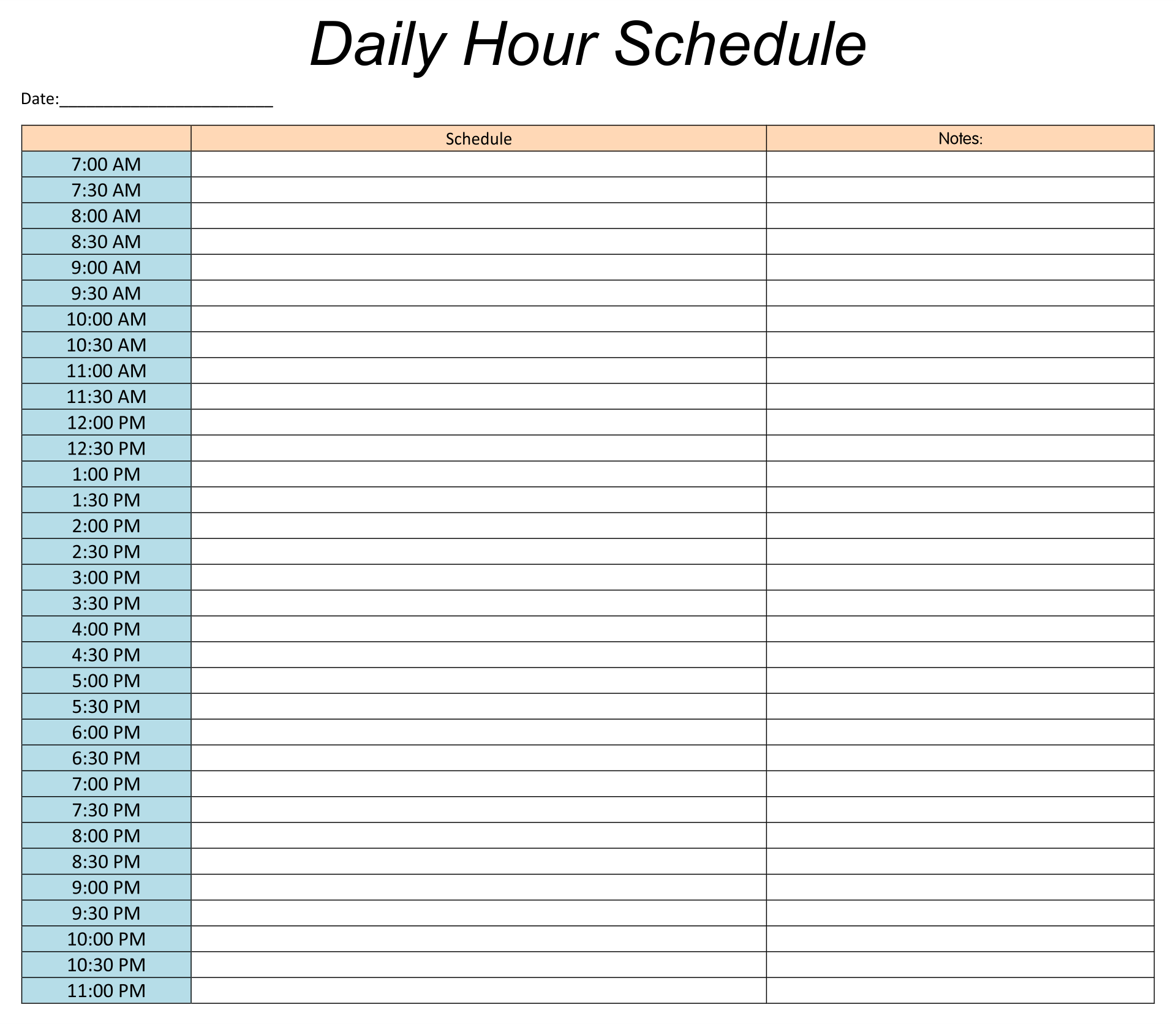 8 Best Images Of Printable Hourly Planner Free Printable Hourly Schedule Planner Hourly Daily