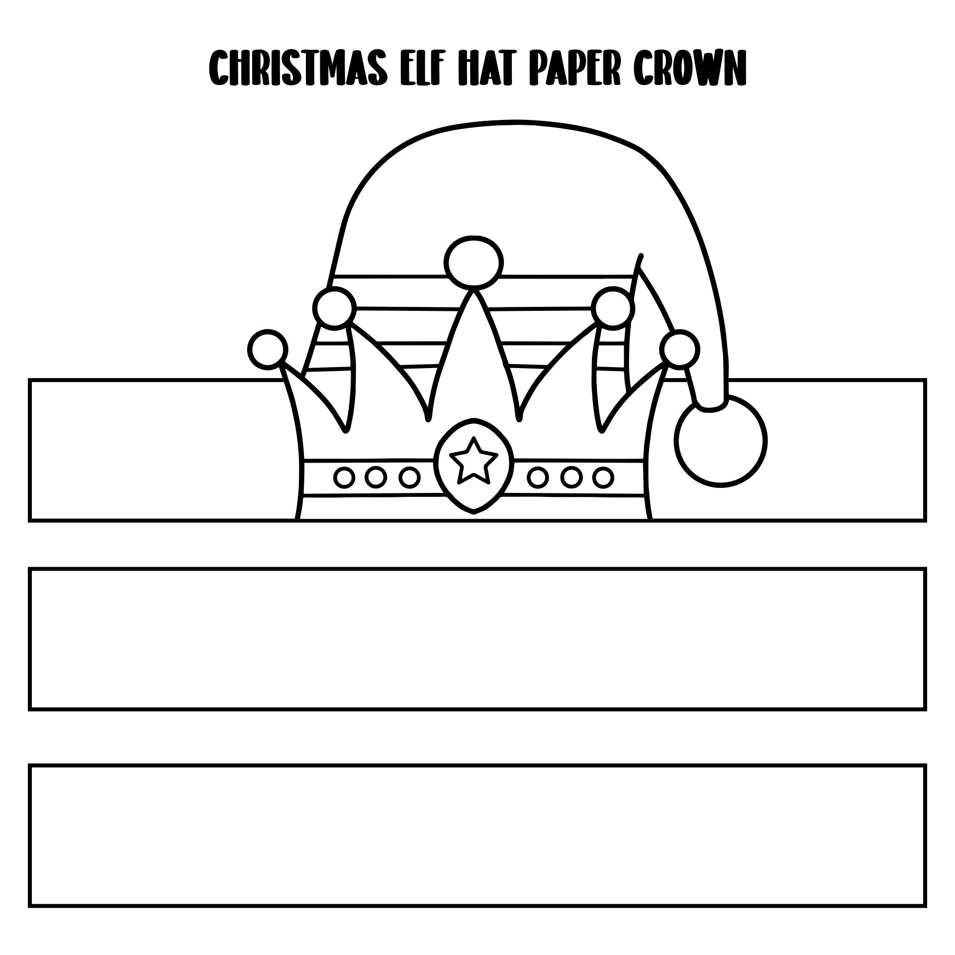 Elf Hat Template Printable