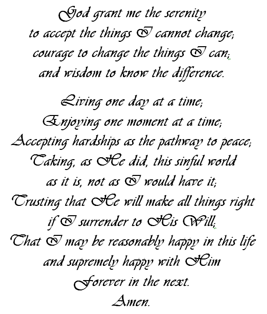 6 Best Images Of AA Serenity Prayer Printable Serenity Prayer 