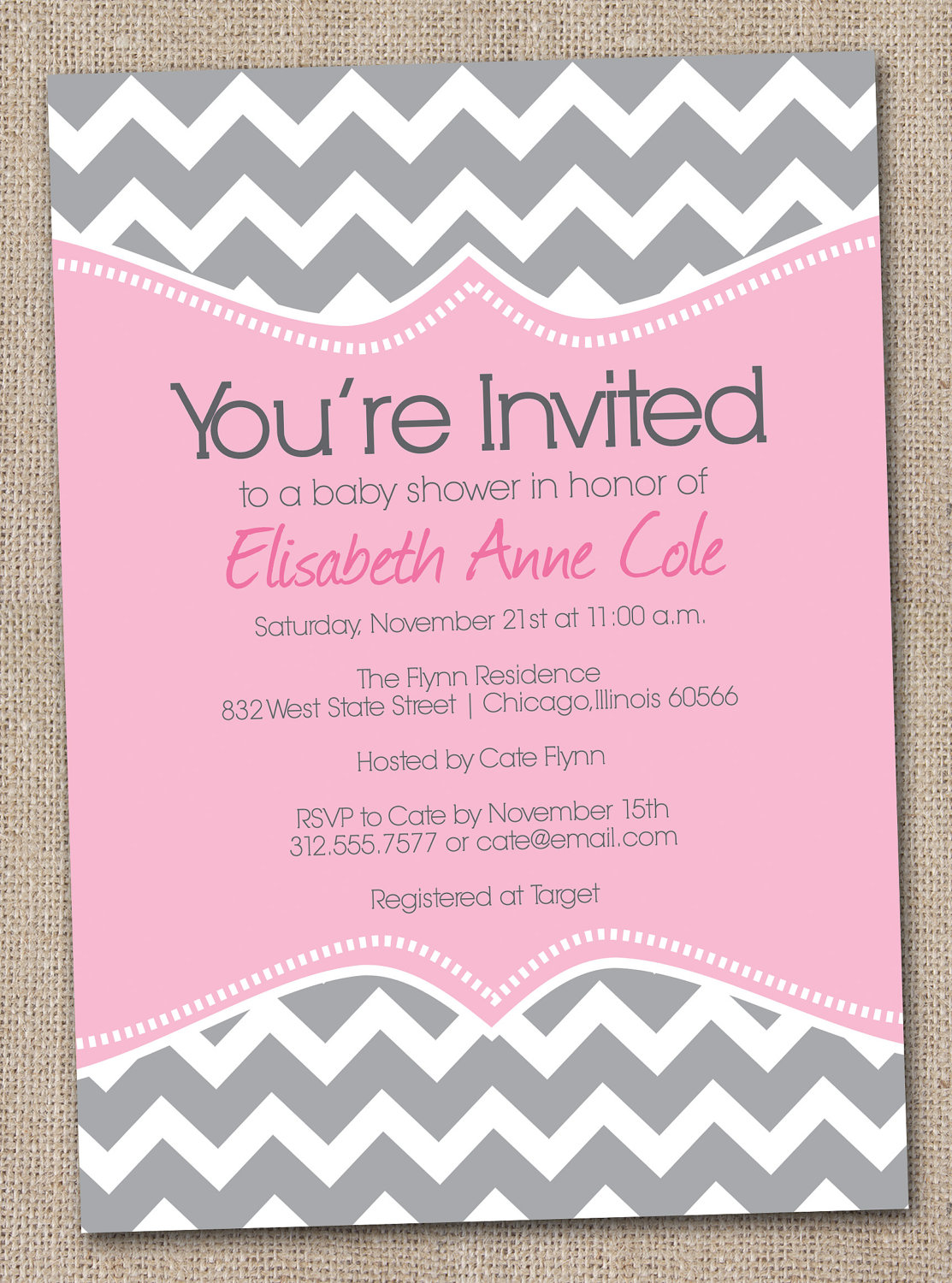 7 Best Images Of Chevron Baby Shower Invitation Printable Free