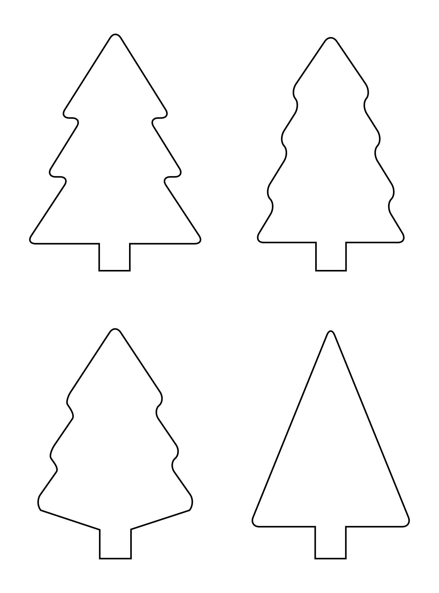Free Christmas Tree Templates For Sewing - FREE PRINTABLE TEMPLATES