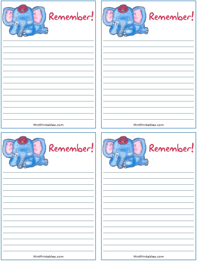 Free Printable Reminder Cards Printable Templates