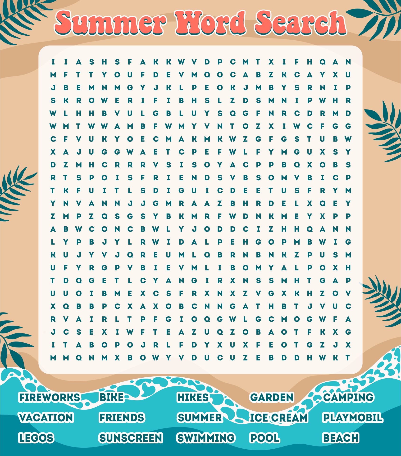 4 Best Images Of Printable Summer Word Puzzles Kids Summer Word Search Printable Free