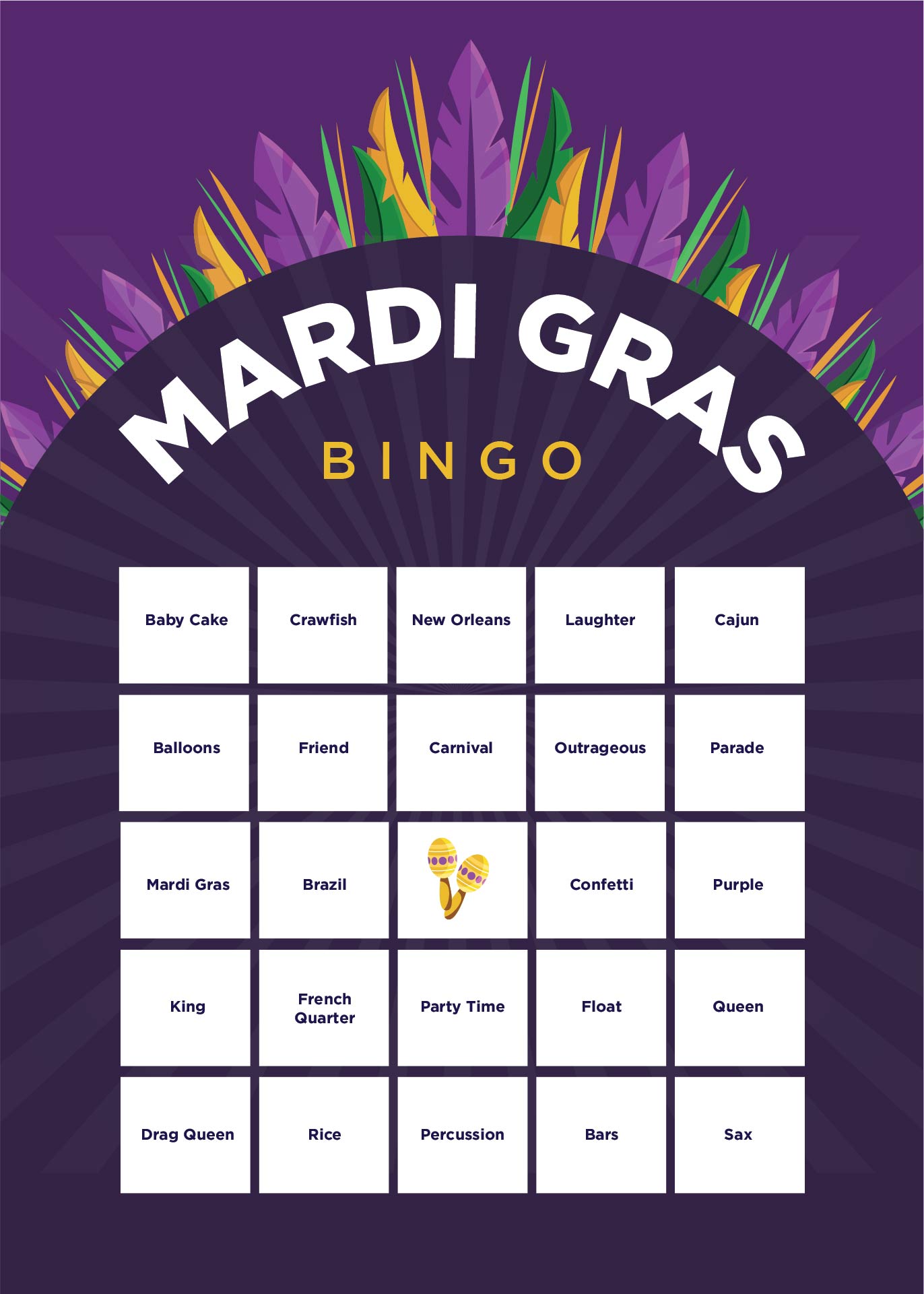 7 Best Images Of Mardi Gras Bingo Sheets Printable Free Bingo Card 