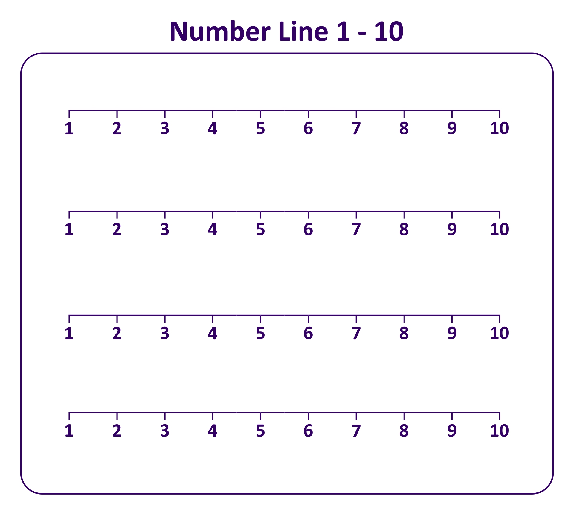 6 Best Images Of Printable Number Line 1 10 Printable Number Line 1 10 Number Line 1 10