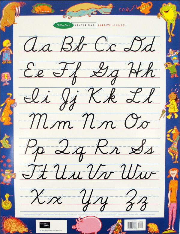 6 Best Images Of Printable Cursive Handwriting Chart Cursive Writing Alphabet Chart Printable 