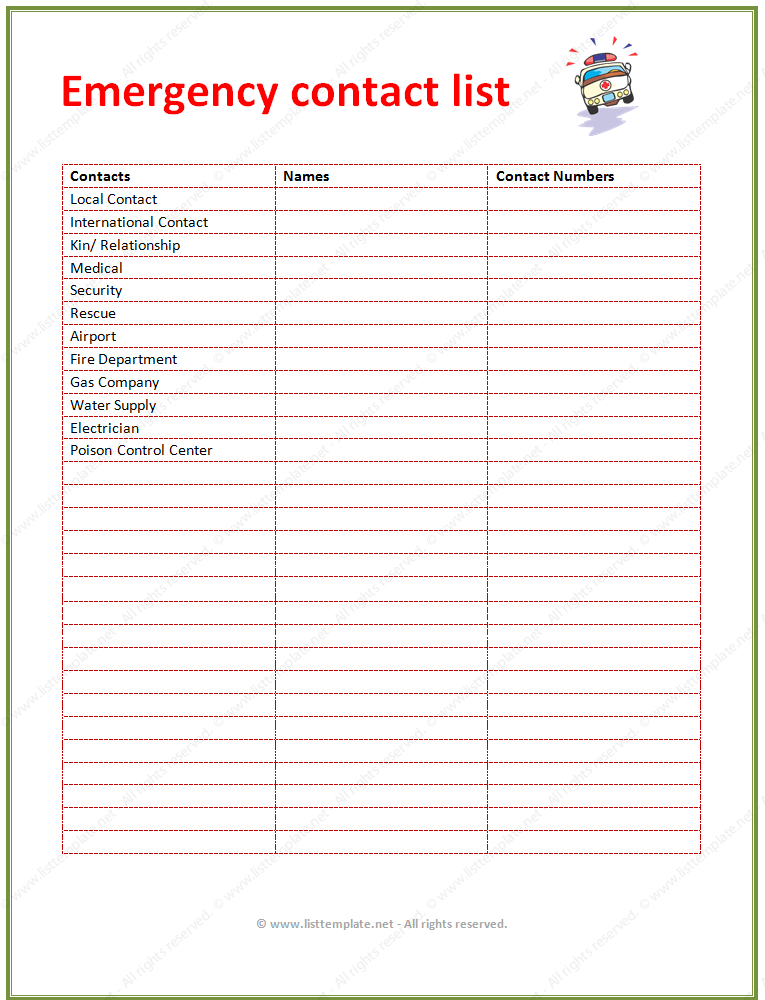 7 Best Images Of Printable Contact List In Excel Free Excel Contact 