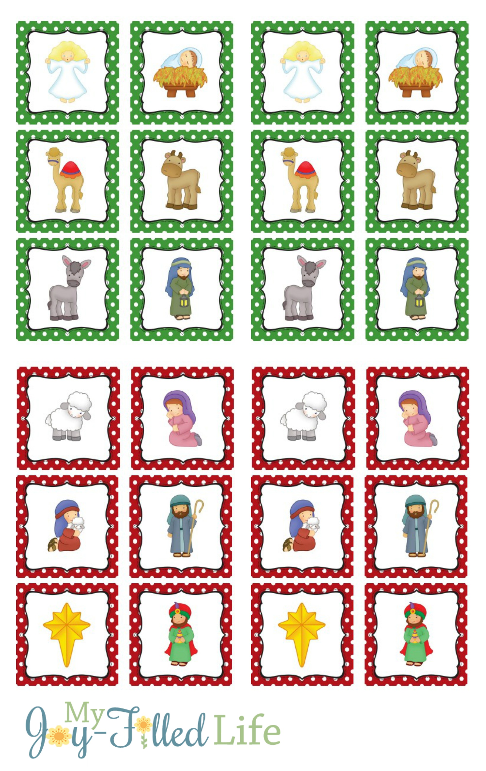 9 Best Images Of Printable Nativity Matching Game Printable Christmas 