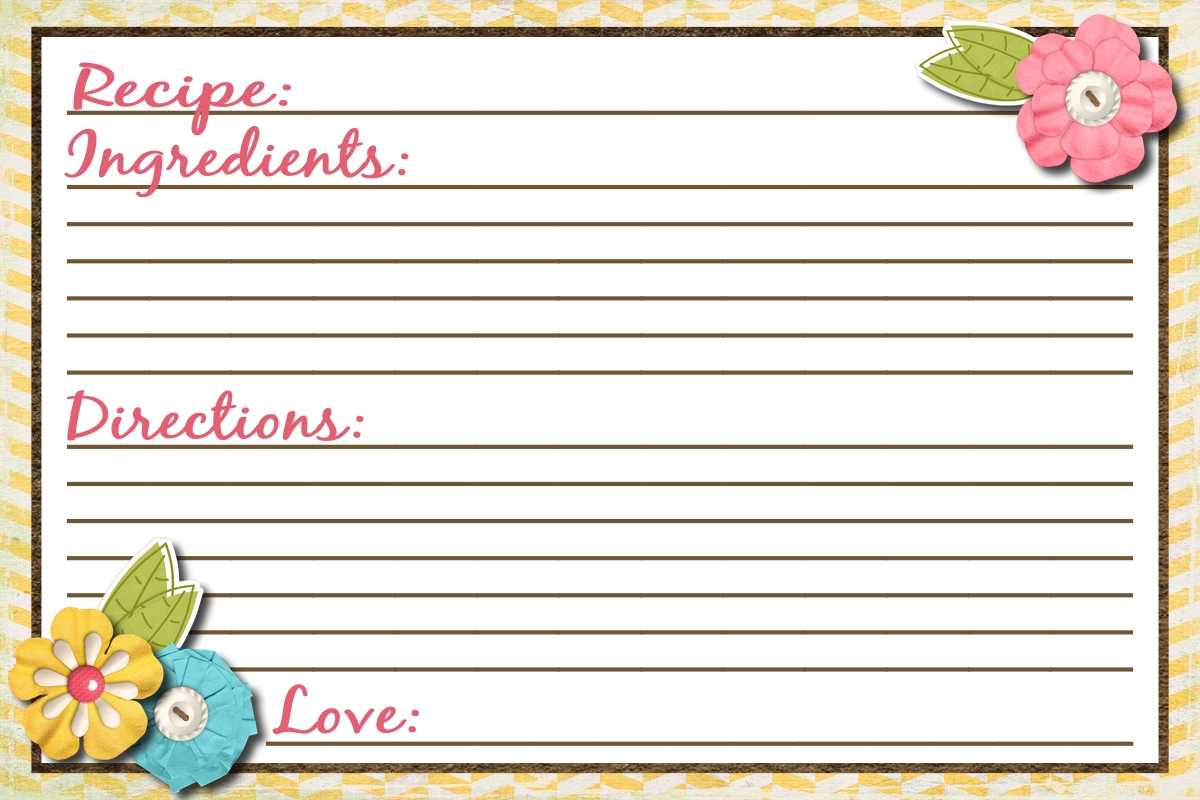 7 Best Images Of Free Printable 4X6 Recipe Card Templates Printable Recipe Cards 4X6 Free