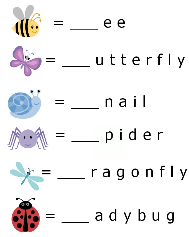 6 Best Images Of Free Printable Bug Worksheets Free Beginning Letter 