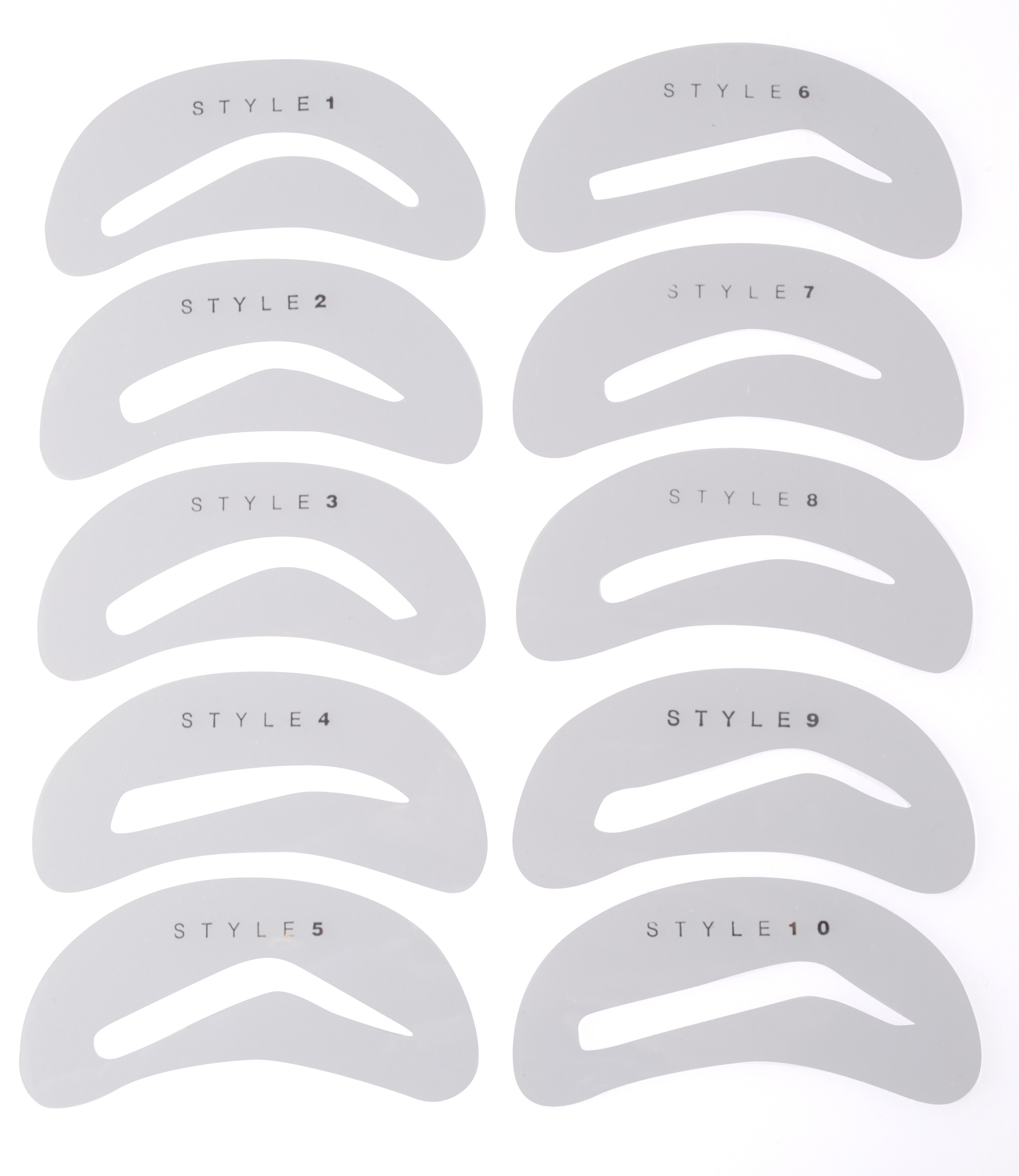 Traceable Printable Eyebrow Stencils Real Size