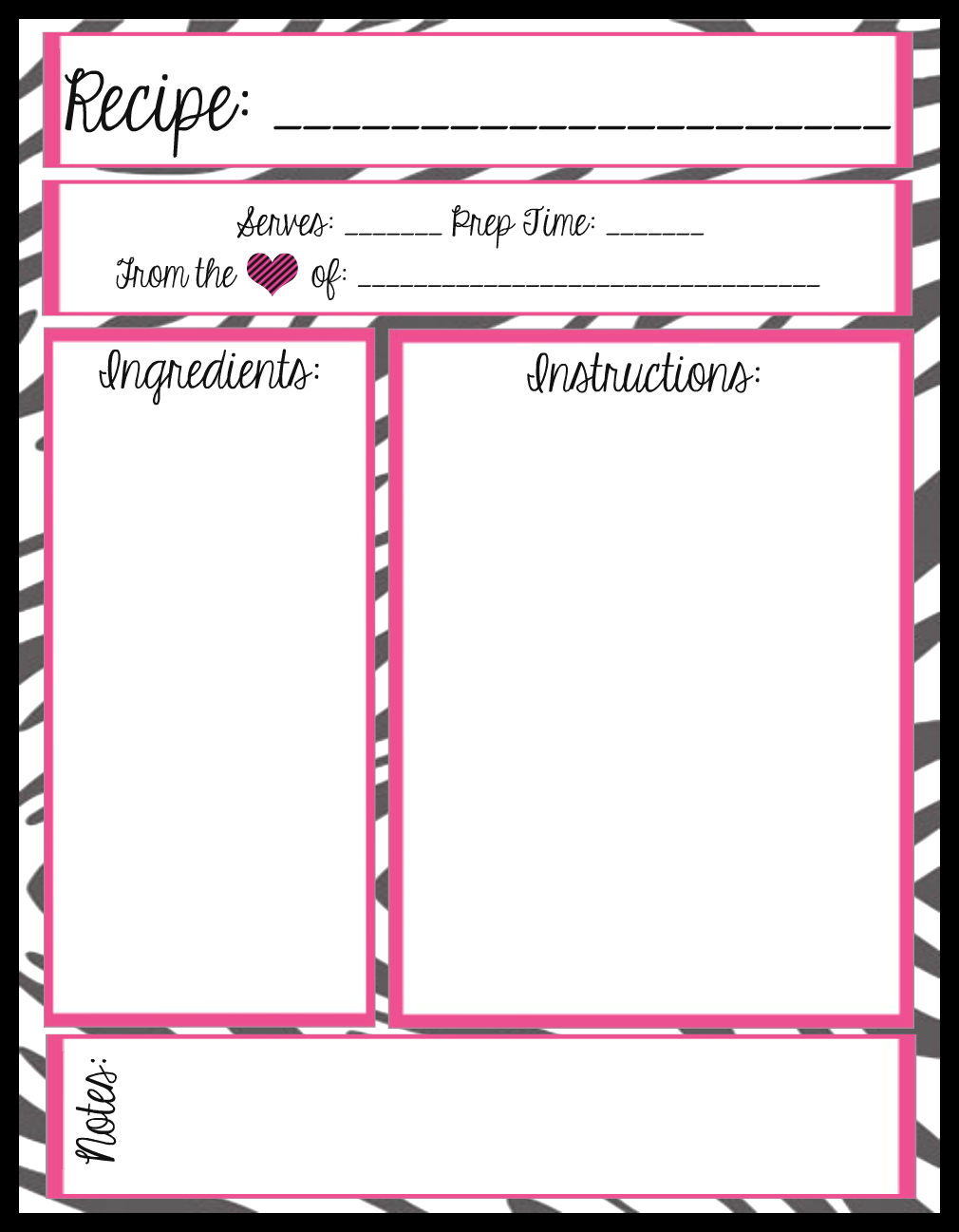 8 Best Images Of Printable Full Page Recipe Templates Free Printable Full Page Recipe