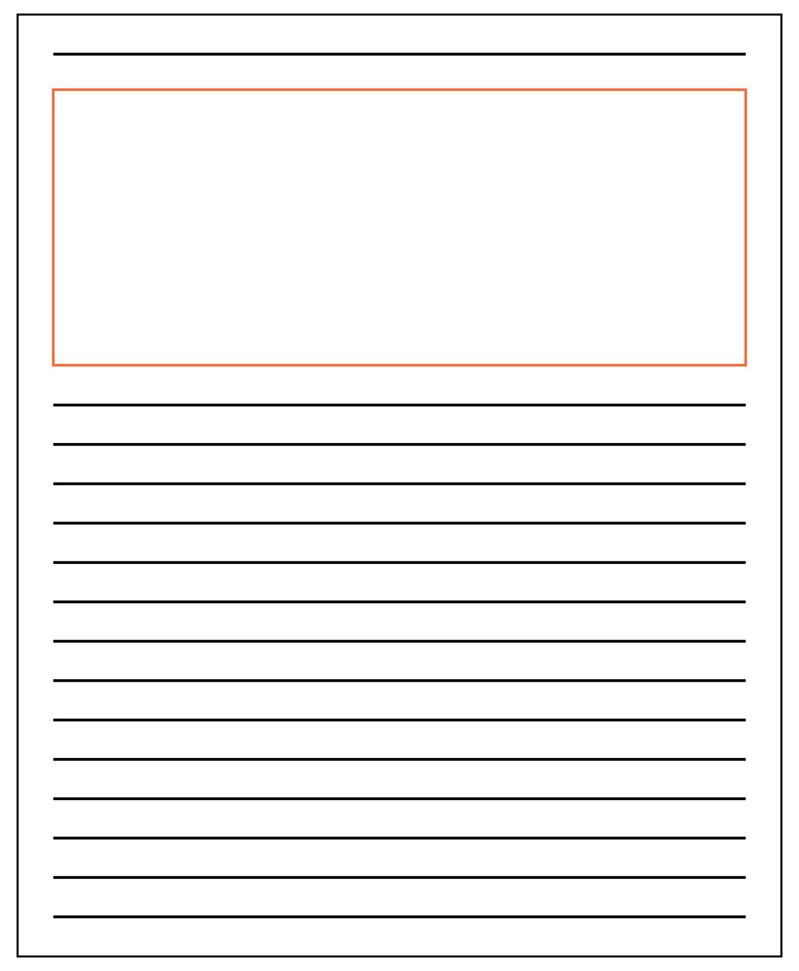 Free Printable Lined Writing Paper With Picture Box