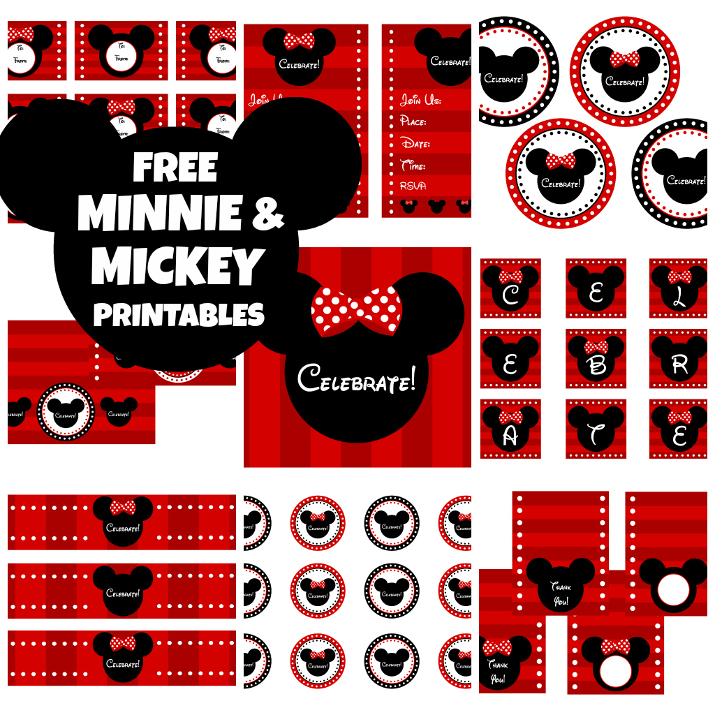 4 Best Images Of Minnie Mouse Birthday Party Printables Mickey Mouse Birthday Party Free 