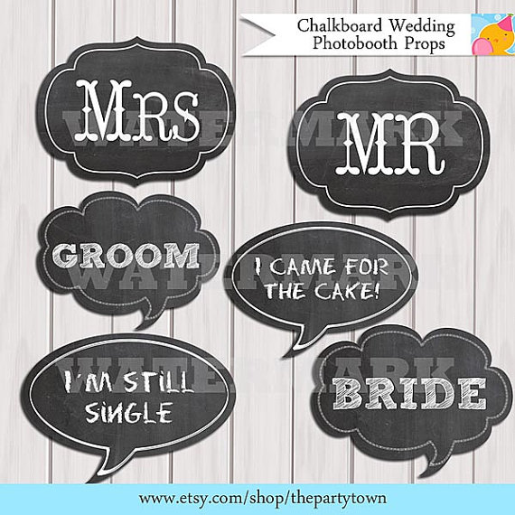 photo booth wedding props printable