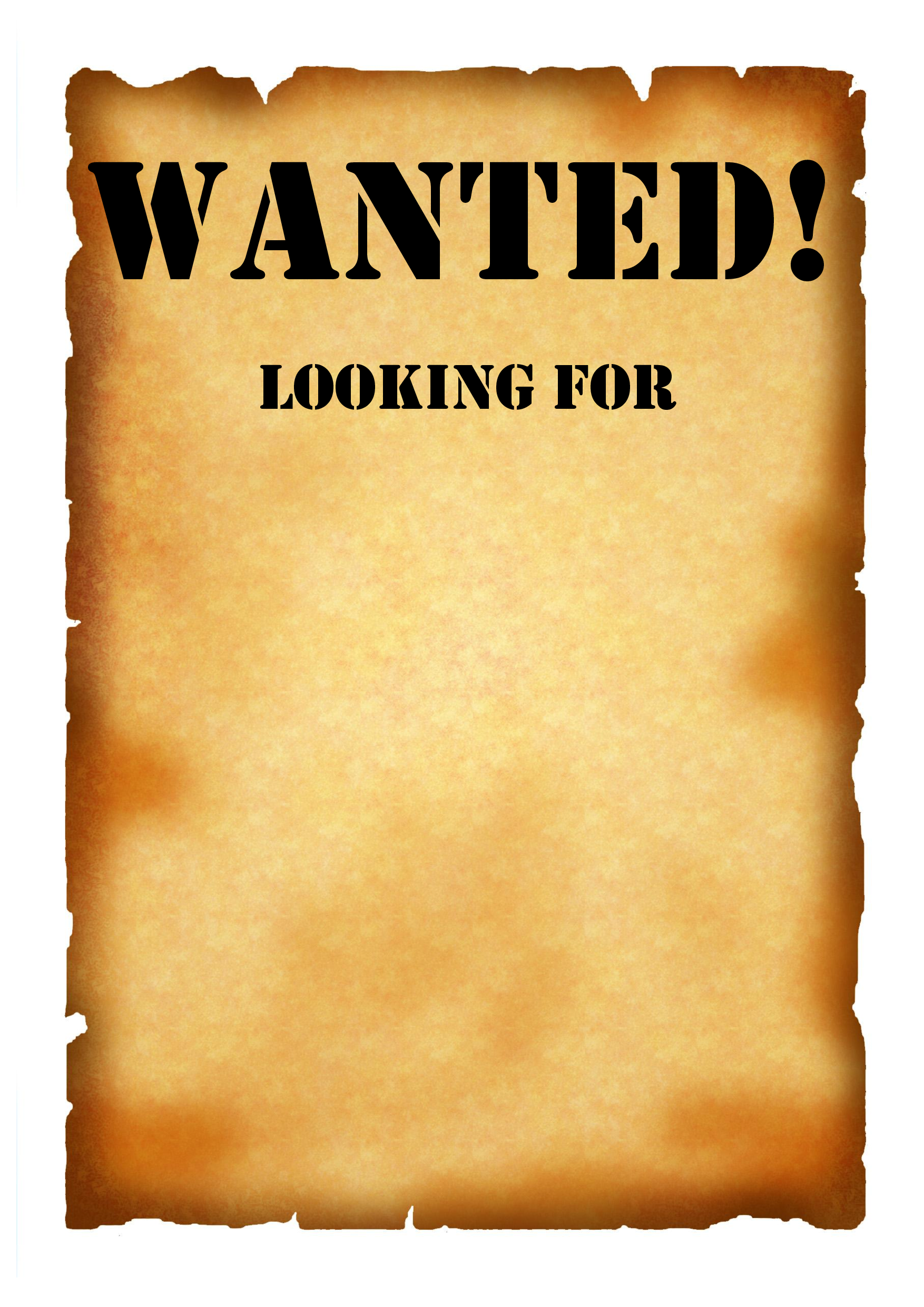 Blank Wanted Poster Free Wanted Poster Template Printable