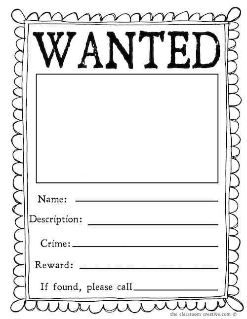 6 Best Images of Printable Wanted Poster Template Blank Wanted Sign