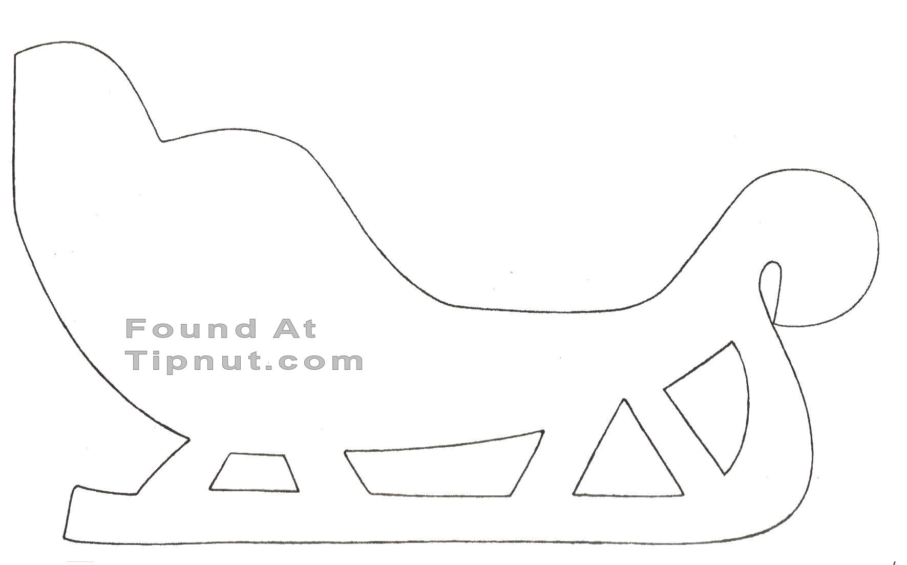 Printable Sleigh Template Printable World Holiday