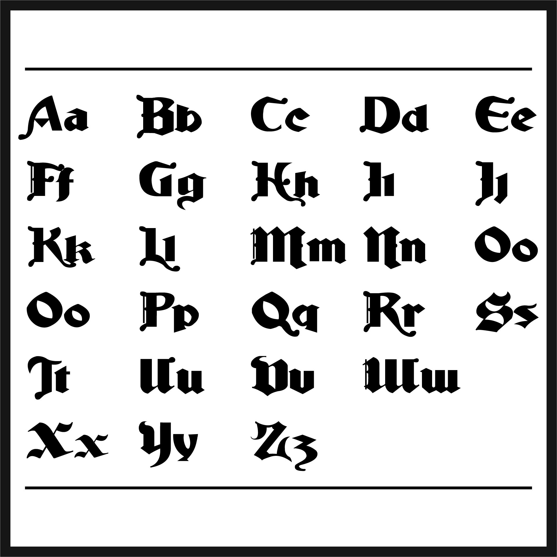 Fancy Letter Free Printable Alphabet Stencils Template - Printable
