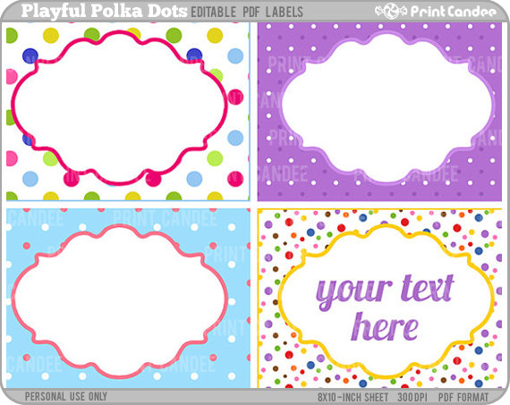 7 Best Images Of Polka Dot Label Templates Printable Free Printable 