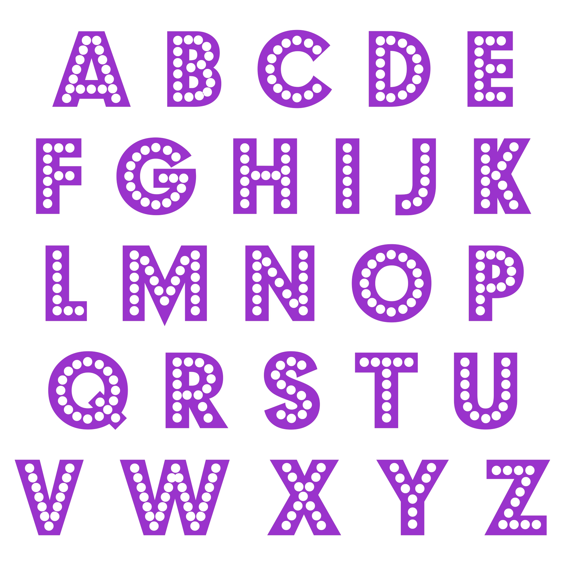 9 Best Images Of Free Printable Polka Dot Alphabet Bubble Letter T 