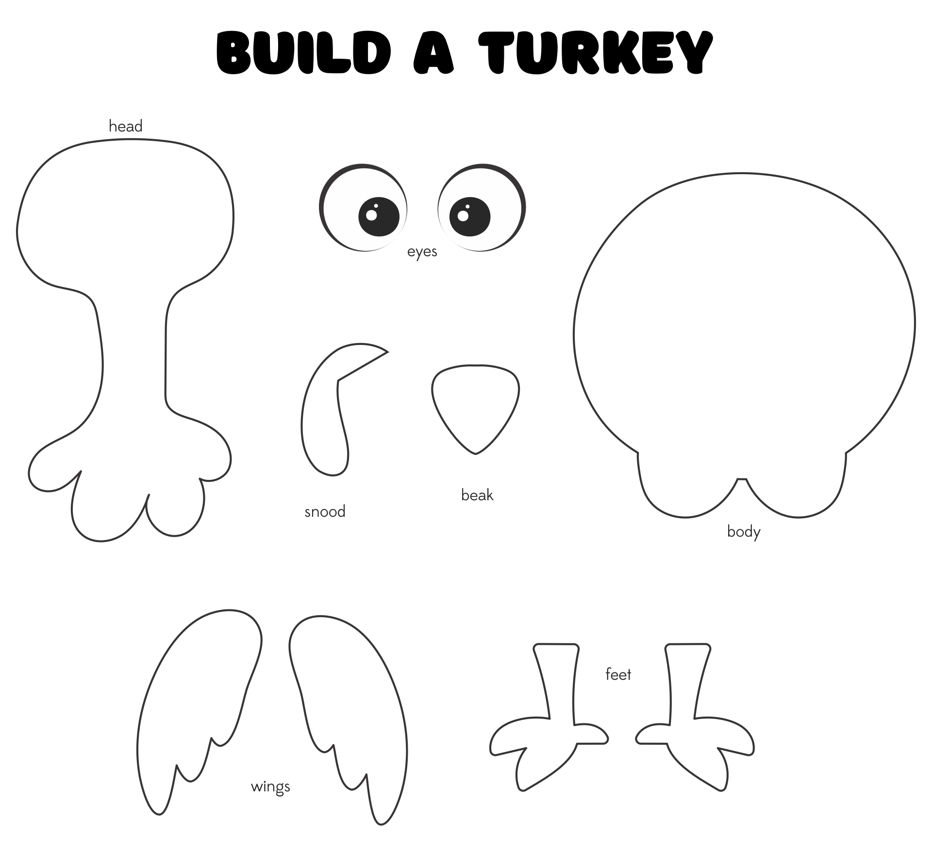 Free Printable Thanksgiving Crafts For Kindergarten Worksheets