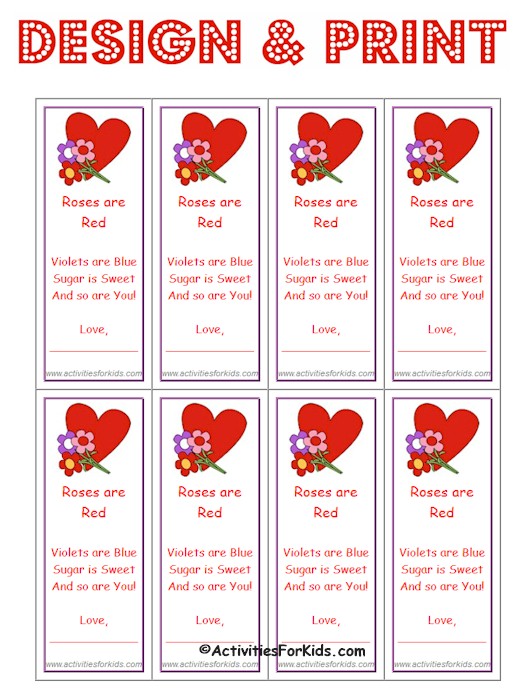 5 Best Images Of Printable Valentine Poems From Kids Free Printable Valentine Day Poems