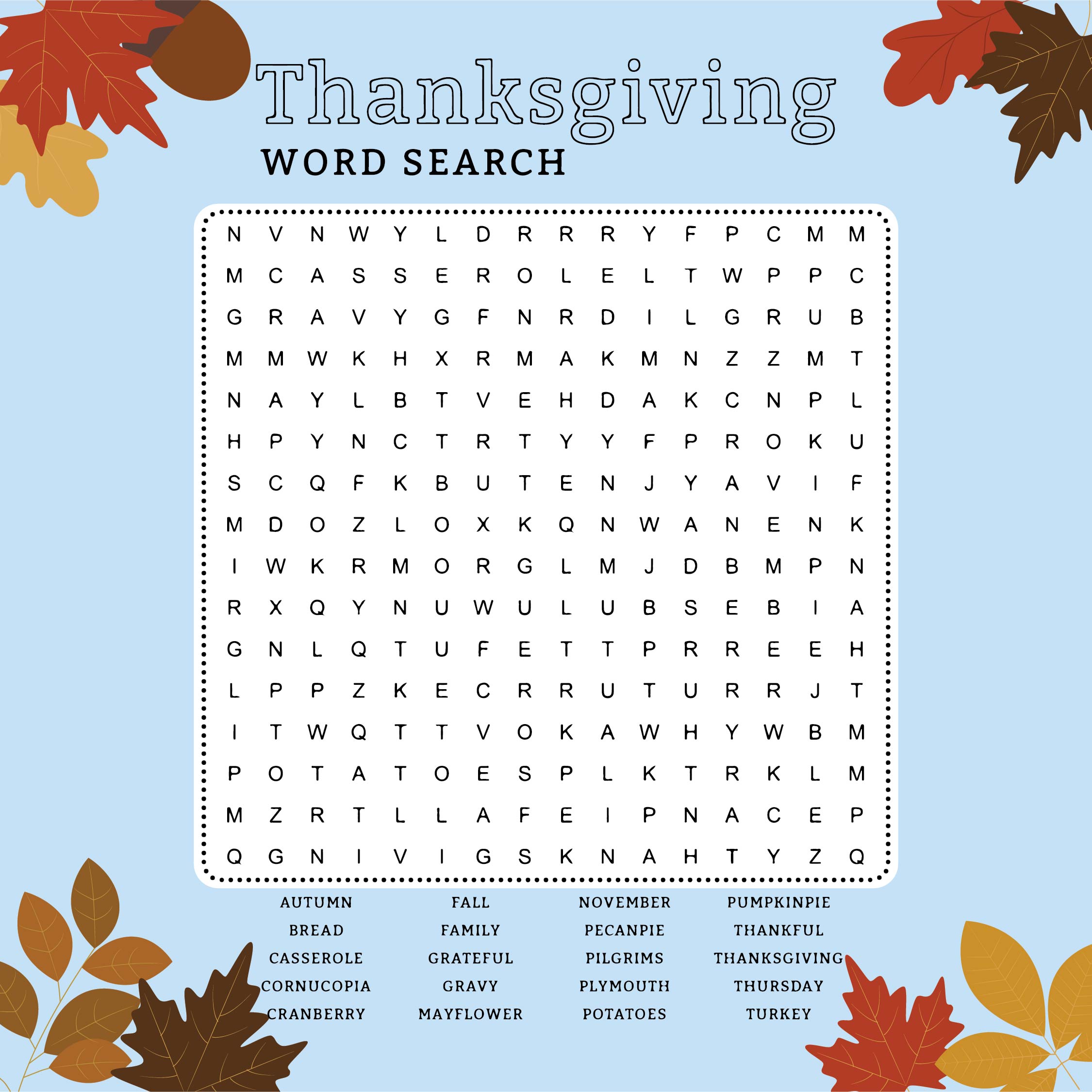thanksgiving-word-scramble-printable