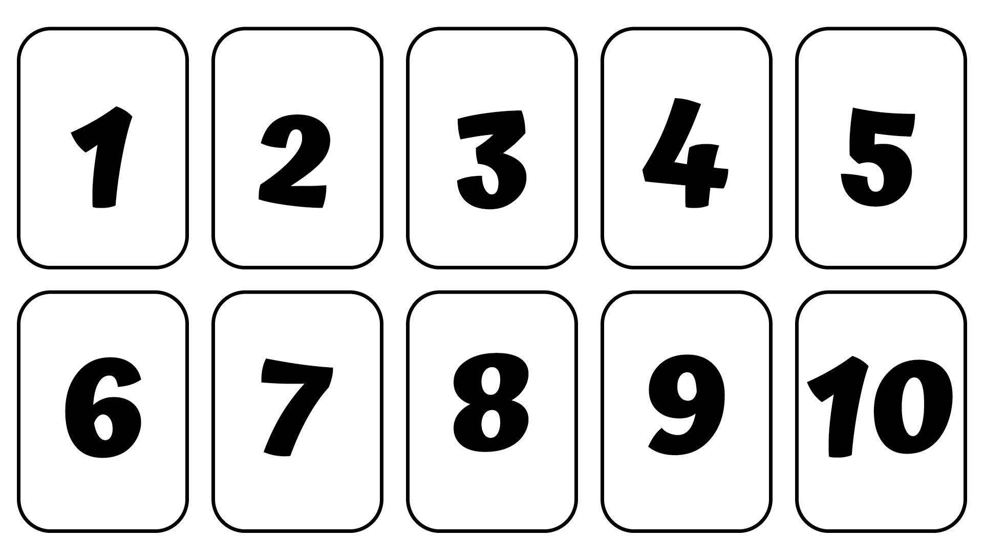 Printable Numbers 1 10 4 Best Images of Printable Number Card 1 10