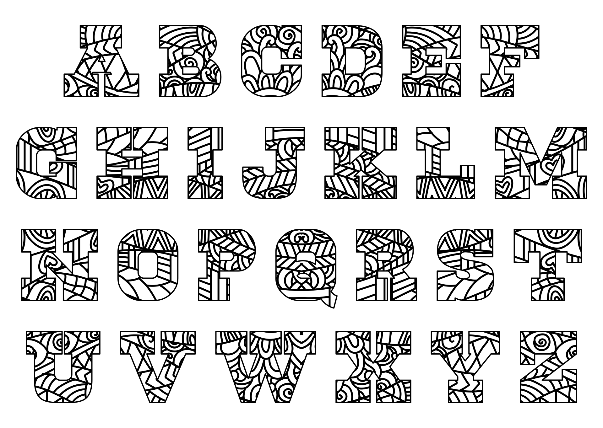 Best Images Of Printable Uppercase Alphabet Coloring Pages 76850 The