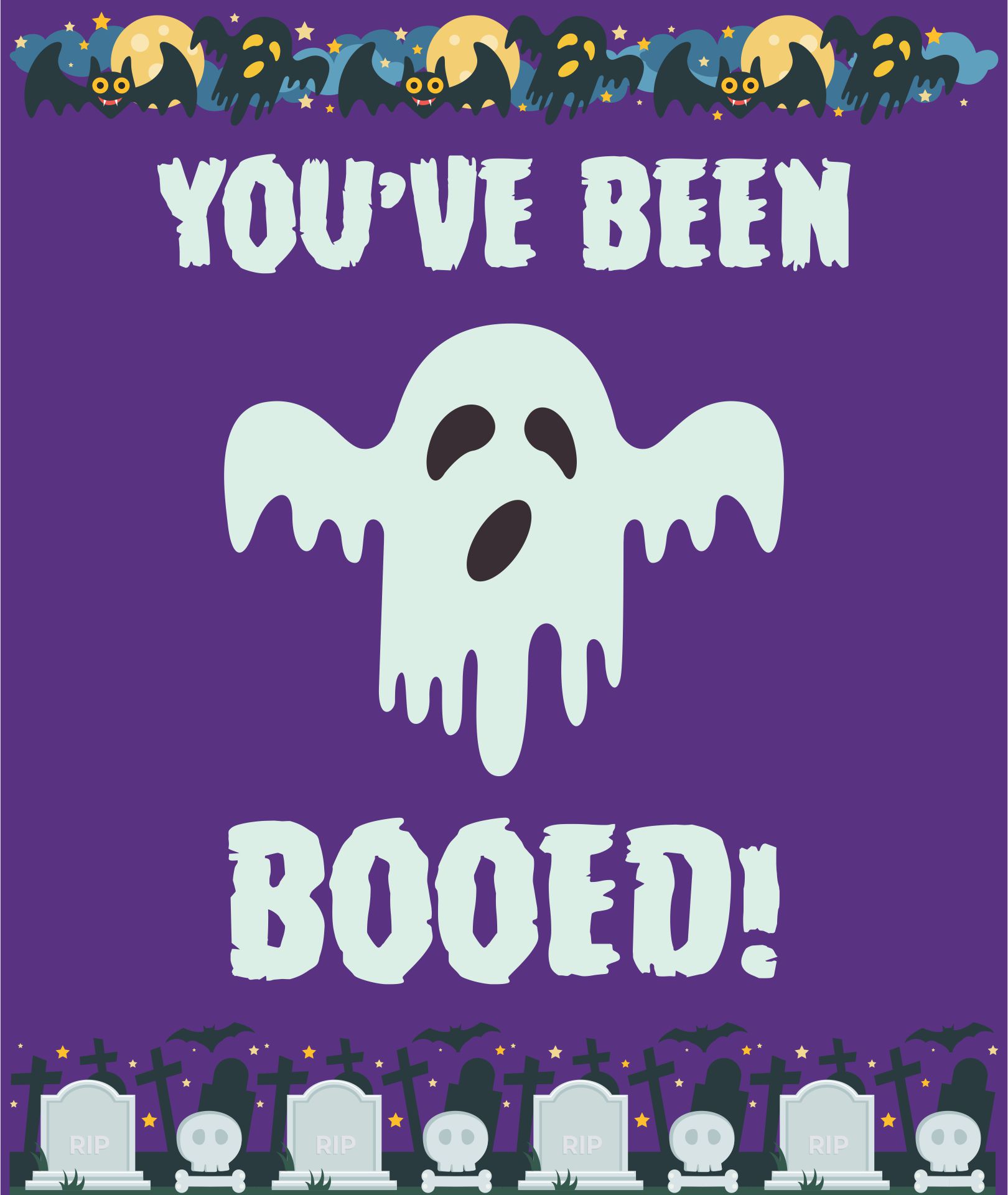 6 Best Images of Halloween Booing Printables You #39 ve Been Booed Sign