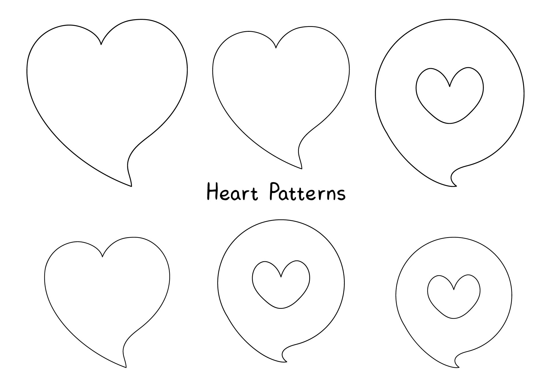 Printable Heart Template Different Sizes Printable Templates