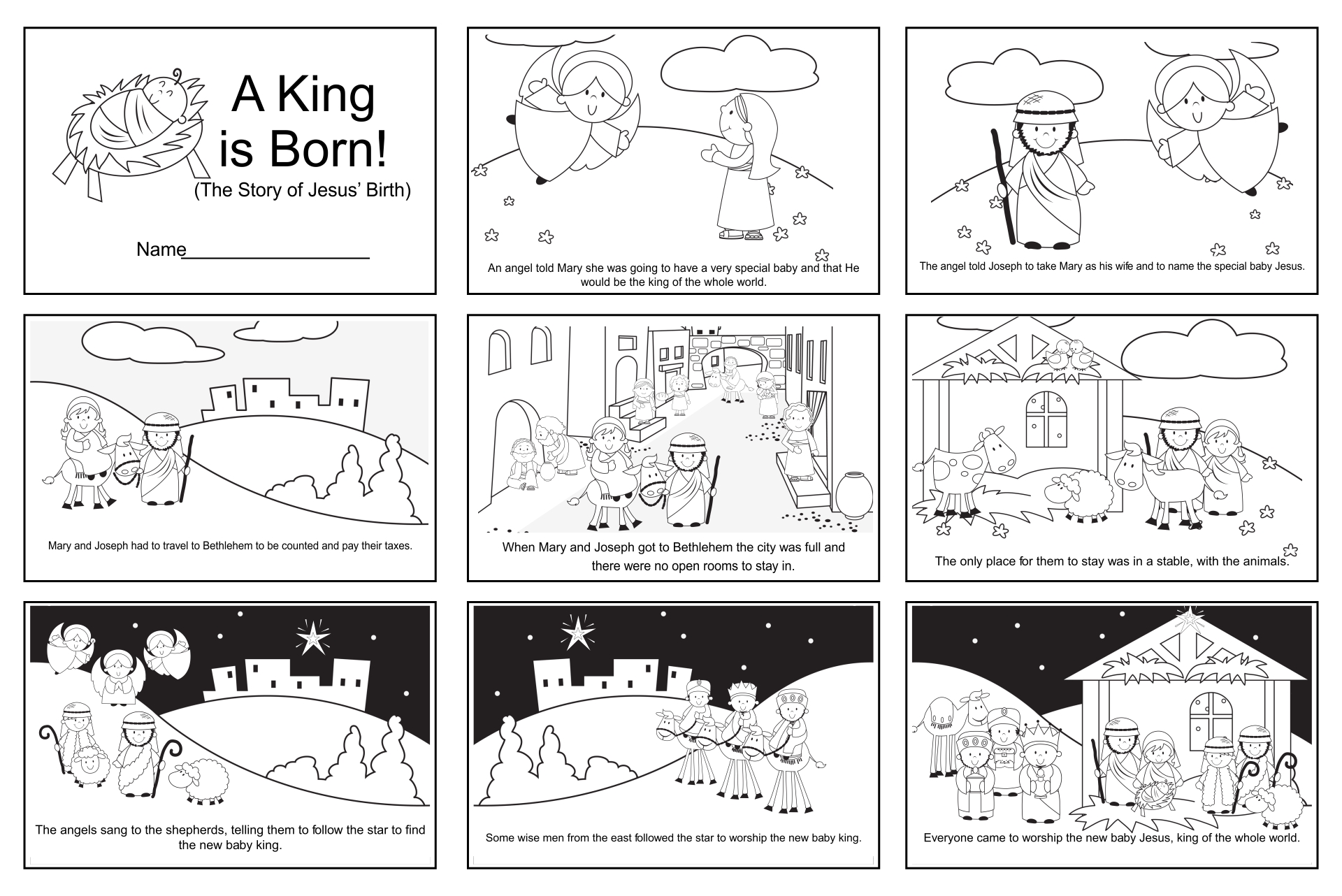 7 Best Images Of Nativity Story Printable Book Printable Nativity 