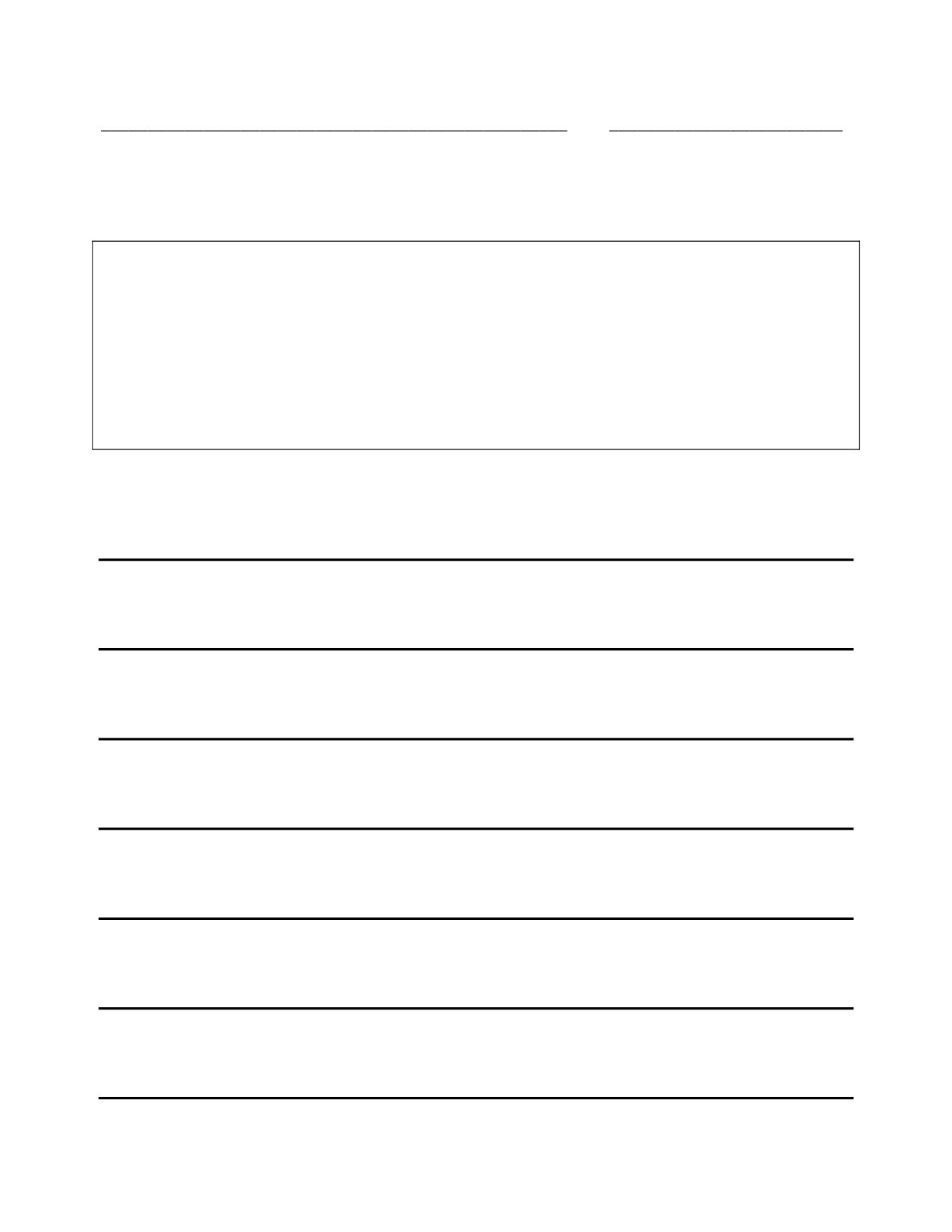 Writing Template With Picture Box