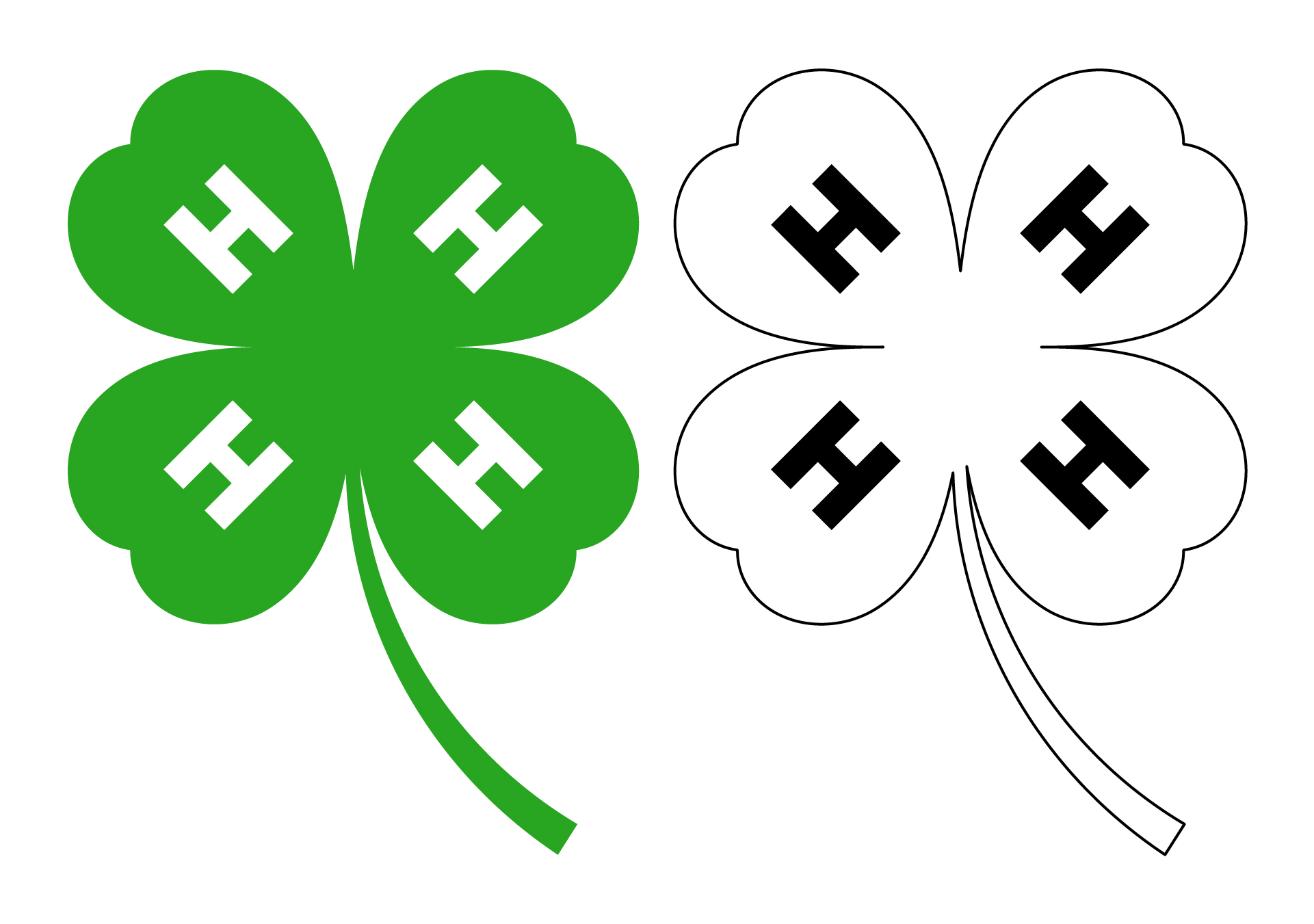 6 Best Images Of 4 H Printables Printable 4 H Leaf Clover 4 H Pledge Printable And Printable