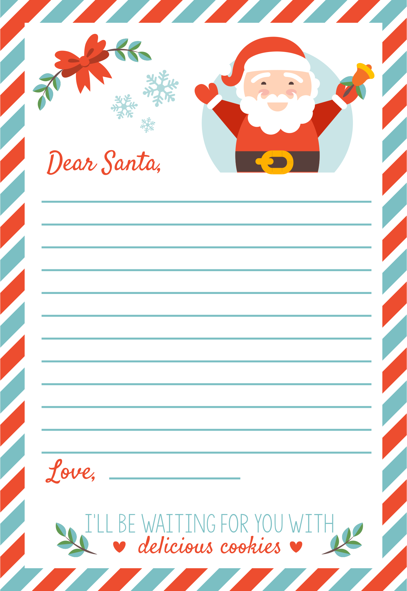 9 Best Images Of Free Printable Christmas Letter Templates Free Printable Christmas Templates