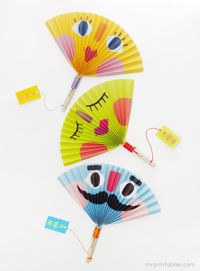 7 Best Images of Free Printable Summer Crafts Summer Paper Fan Crafts