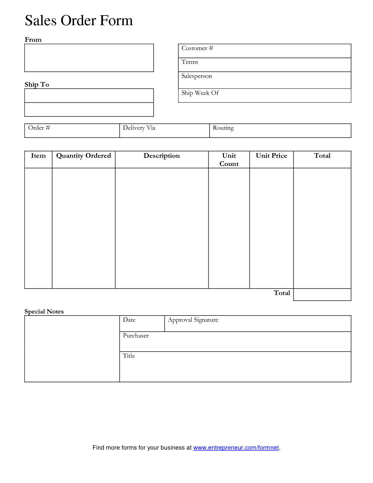 8 Best Images Of Free Printable Sales Form Templates Free Printable 