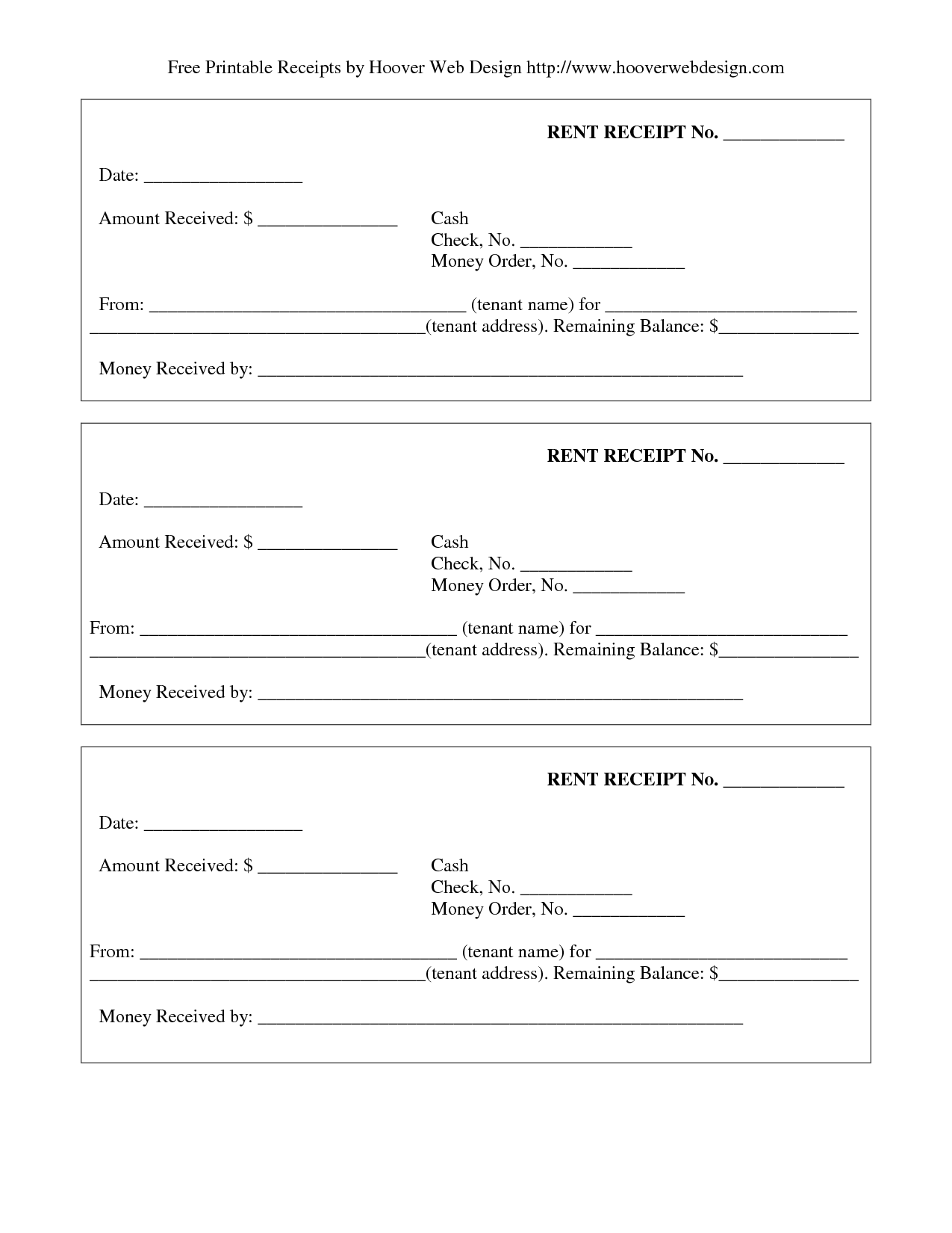 8 Best Images Of Free Printable Receipt Book Blank Rent Receipt 