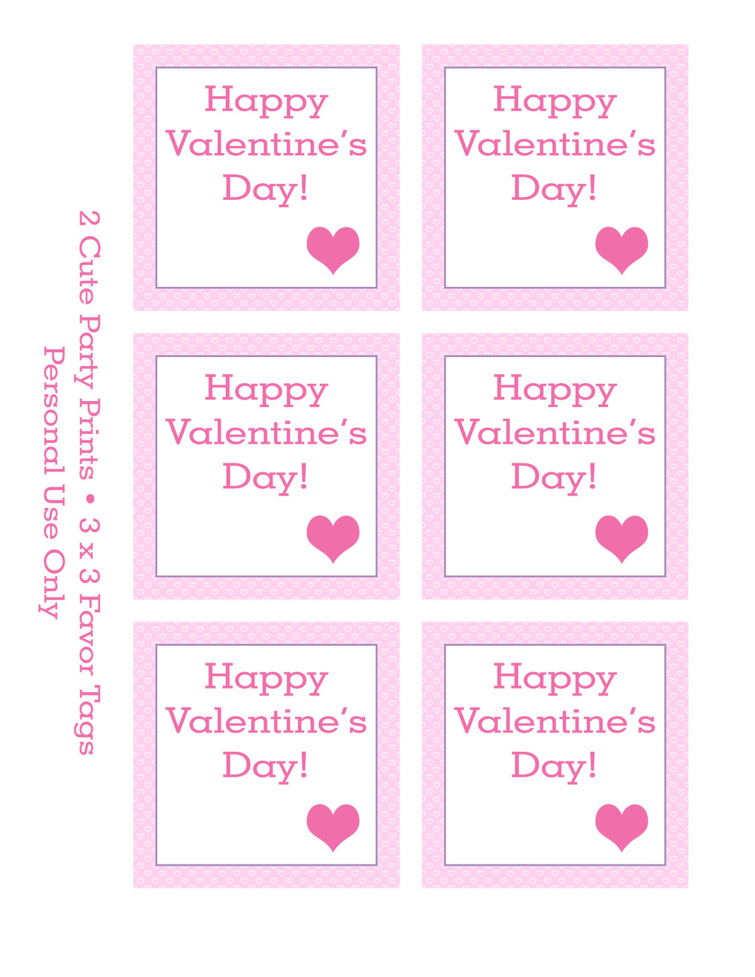 Valentines Printable Tags