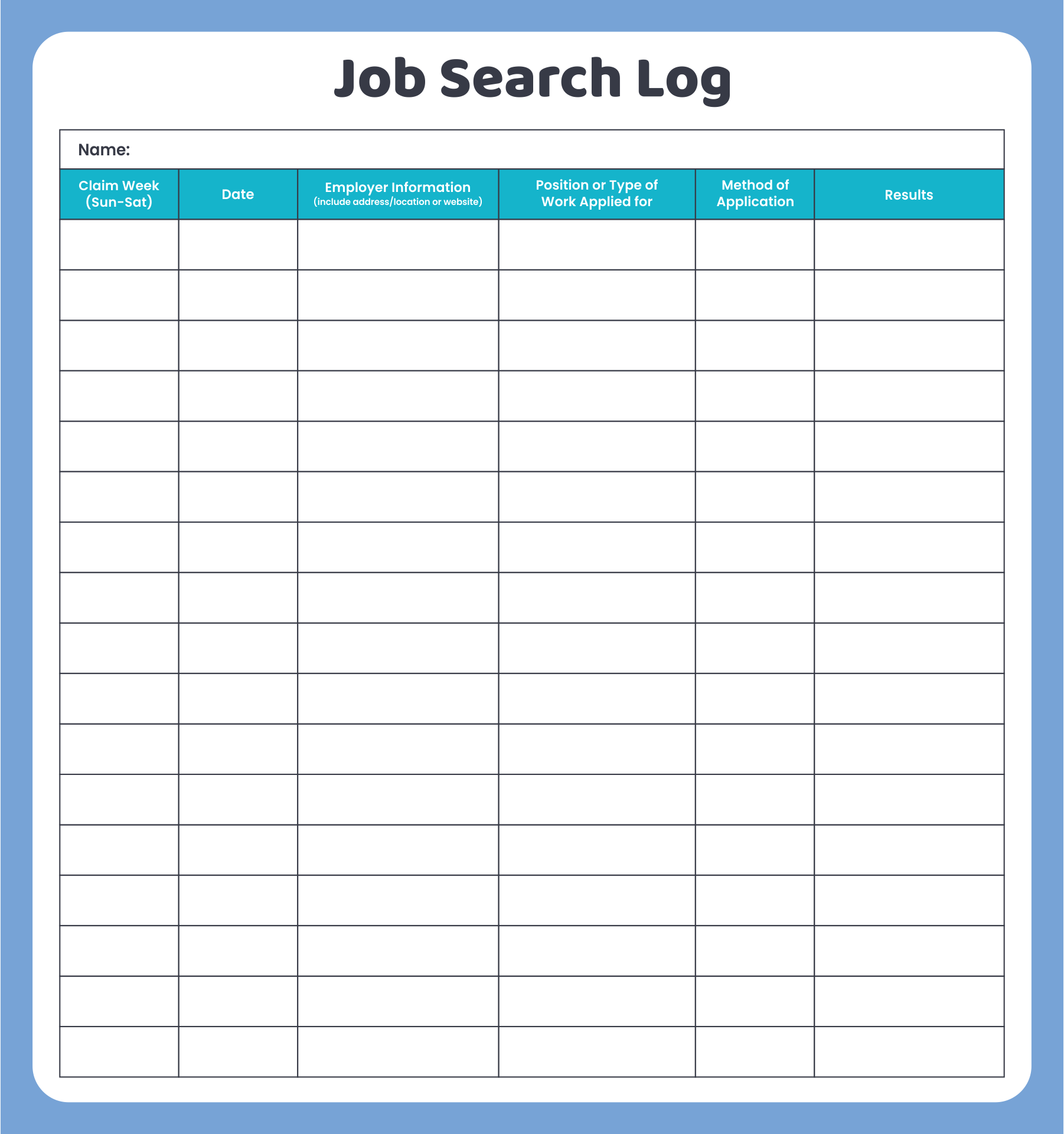 job-search-log-template-printable
