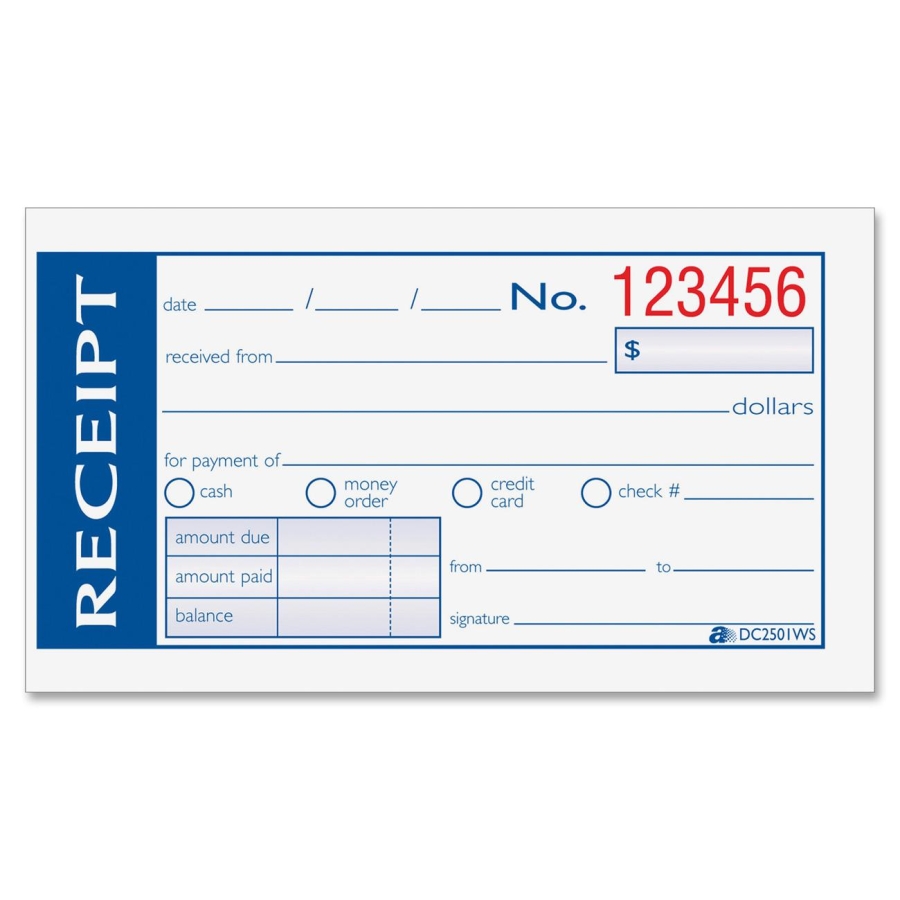 8 Best Images Of Free Printable Receipt Book Blank Rent Receipt 