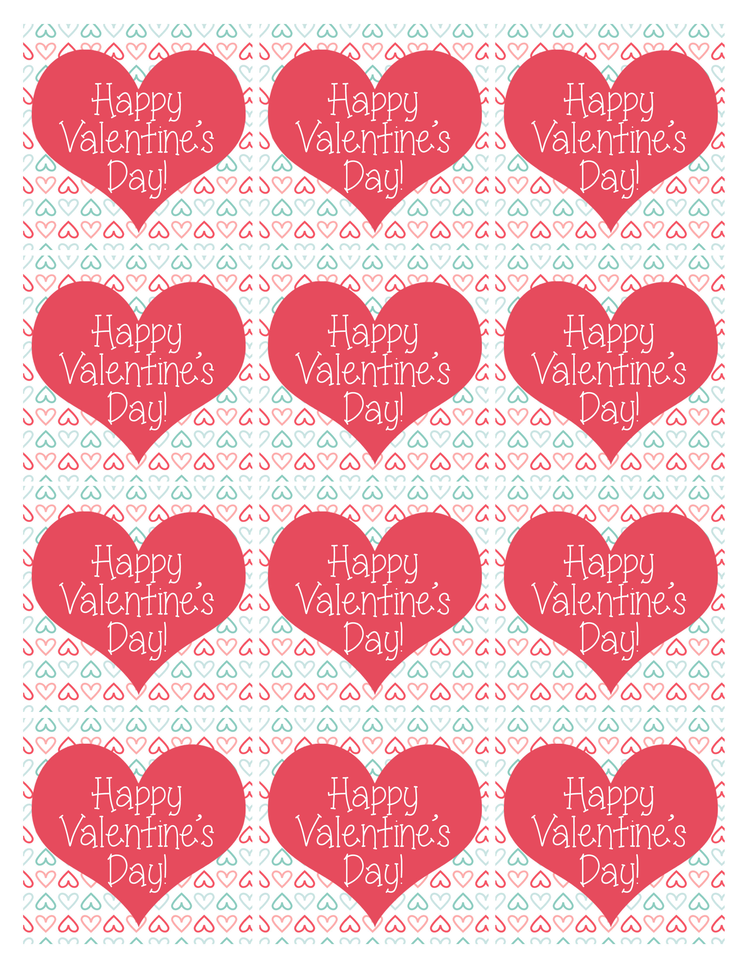 6 Best Images Of Happy Valentine s Day Printable Tag Valentine s Day