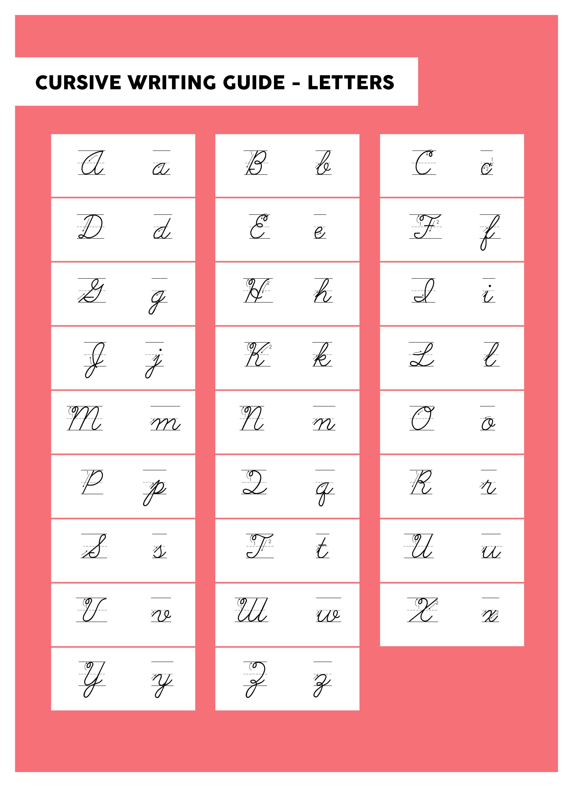 5 Best Images Of Printable Cursive Alphabet Free Printable Cursive 