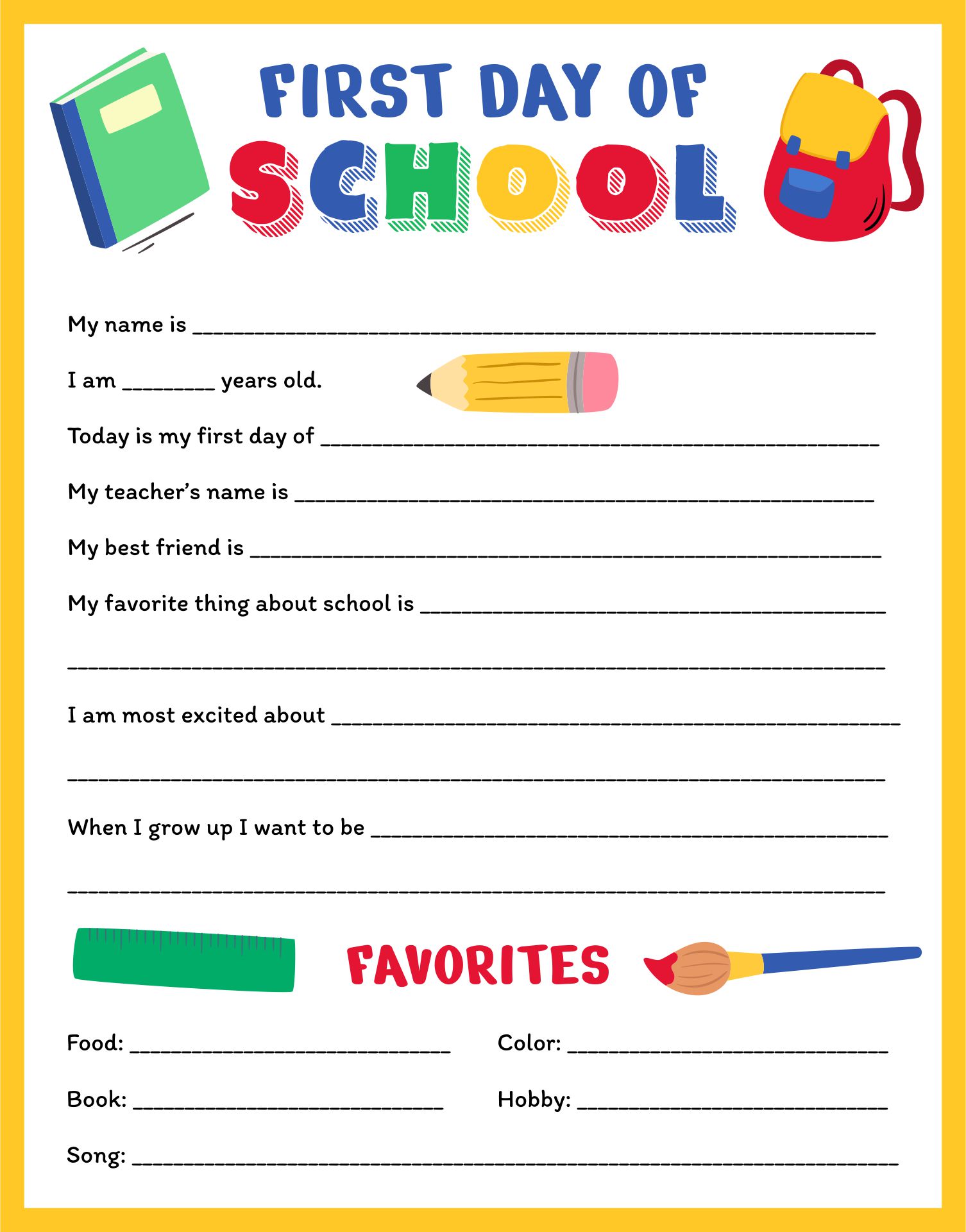 5 Best Images Of Back To School Printables Kindergarten Rock Star 