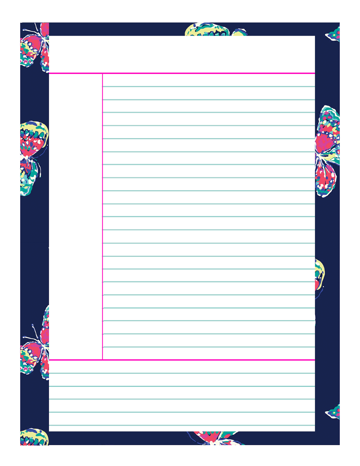 7 Best Images Of Cute Printable Note Taking Sheets Note Taking Paper 