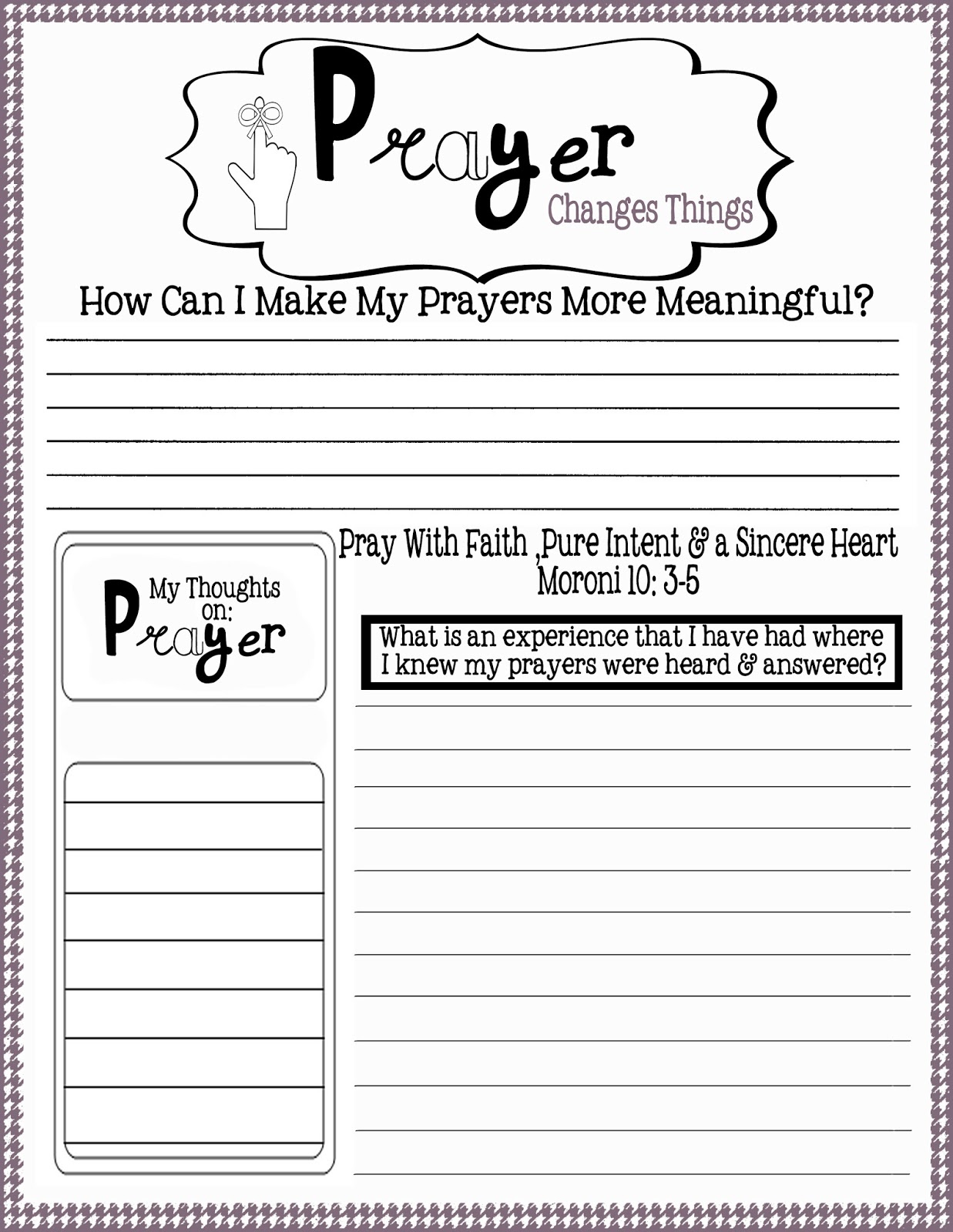 Free Printable Prayer Journal Sheets
