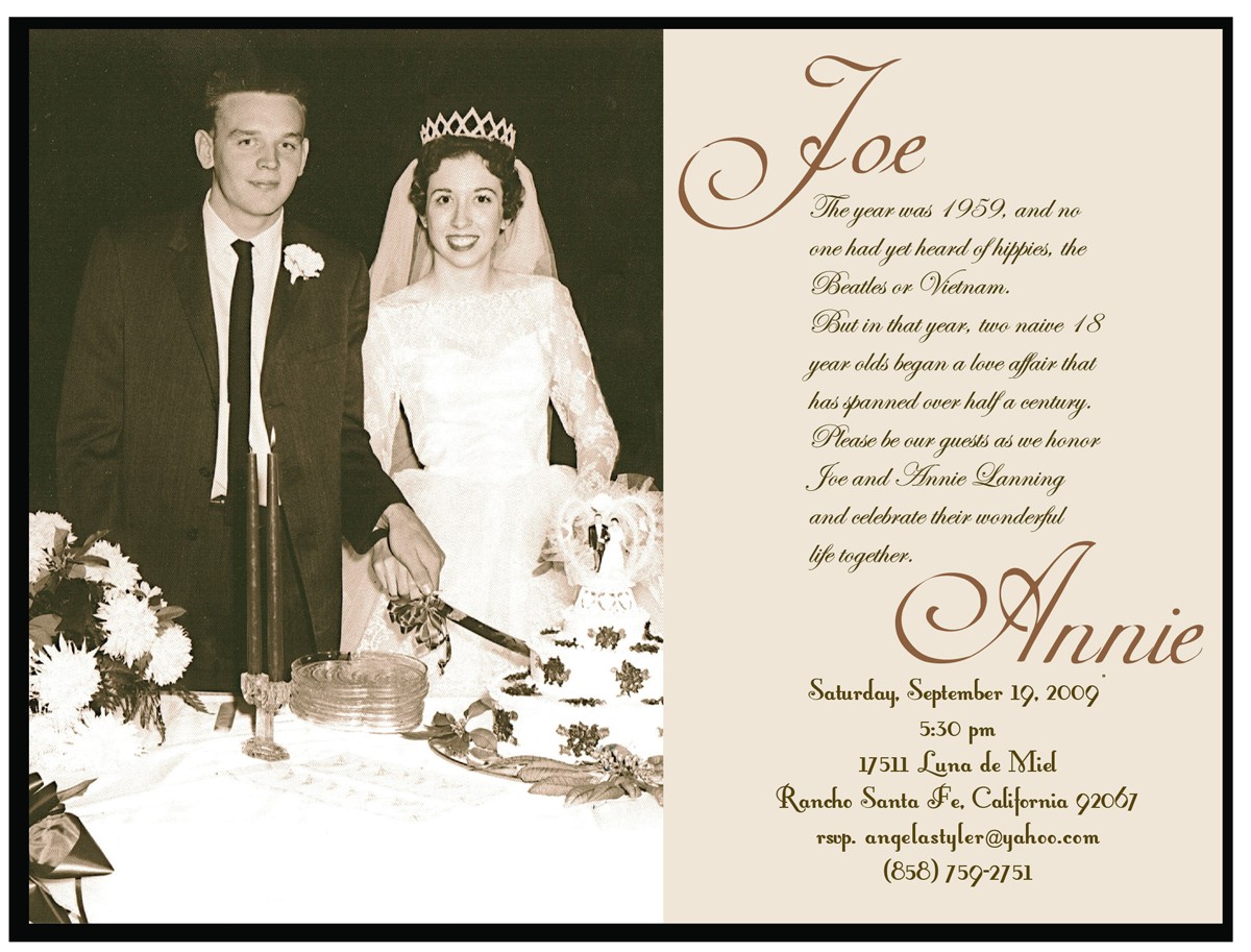 7 Best Images Of Wedding Anniversary Invitation Templates Printable 